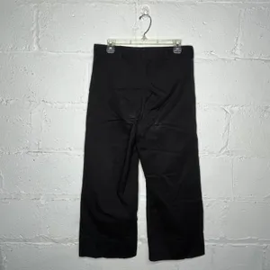 Everlane Women's Black The‎ Lightweight Wide-Leg Crop Chino Cotton Pants Size 8 thumbnail 4