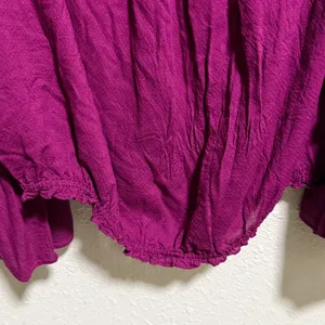 Free People Magenta Off The Shoulder Tiered Bell Sleeve‎ Boho Peasant Top Small thumbnail 5