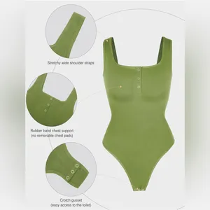 NWT‎ Popilush Green Henley Shapewear Tank Top - XL/XXL thumbnail 5