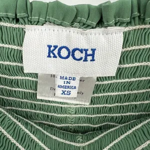 KOCH Erica Shorts Women's Size XS Skirt Skort Pleated Green Pull On Smocked Boho thumbnail 8