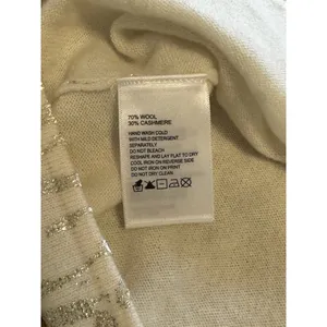 Tommy Bahama Women Size XL Sweater Gold Sparkle Cashmere/Wool Blend‎ Designer thumbnail 7