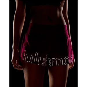 Lululemon Speed Up Mid-Rise Lined Short 4" Size 10 Pomegranate Silver Reflective thumbnail 3