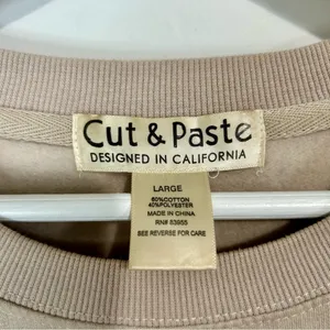 Cut & Paste Women’s Yellowstone National Park Sweatshirt Tan Size Large FLAW thumbnail 4
