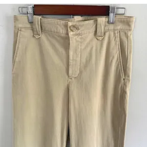 Faherty Women's Coastline Stretch Chino Wide Leg Casual Cotton Khaki‎ Pants Sz 4 thumbnail 5