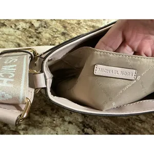 Michael Kors Jet Set Small Logo Crossbody Powder Blush Wide Strap 35T5GTVC5V thumbnail 7