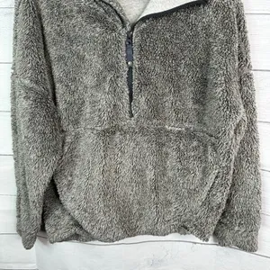 Prana Womens size Small Permafrost Half Zip Teddy Fleece Hoodie w23180516 Gray thumbnail 4