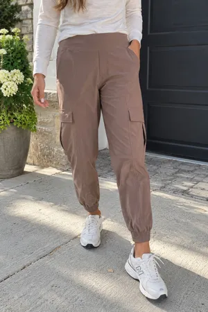 ATHLETA Chelsea Utility Joggers Mineral Brown Size 2 thumbnail 1