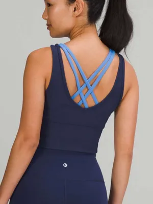lululemon power pivot ribbed tank luxtreme night sea navy blue 6 thumbnail 2