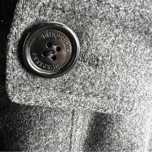 Burberry London Wool Cashmere Coat Gray Long Wrap Collar Back Belt UK 6 US 4 thumbnail 16