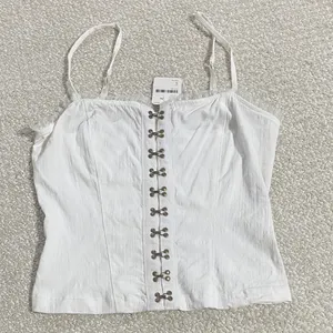 Free People White Lace-Trimmed Tank Size S thumbnail 3