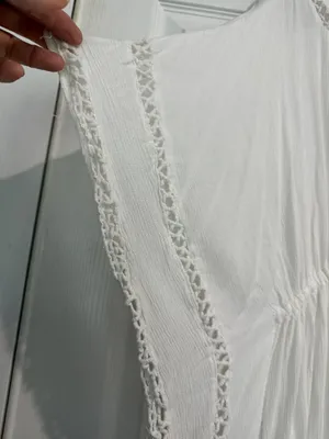 RAVIYA Lace Detail Cream White Swimsuit Coverup Cover Up Size Large thumbnail 3