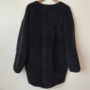 Lululemon 14 Collarless Textured Fleece Full Zip in Black thumbnail 12