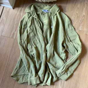 Princess Polly Light Olive green button up  Shirt thumbnail 1