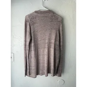 Knox‎ Rose Women's Mauve Knit Open Cardigan Sweater M Lightweight Boho Casual thumbnail 5