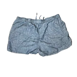 J.Crew Chambray Blue Shortie Shorts Women's XXS Drawstring Waist Split‎ Side Hem thumbnail 8