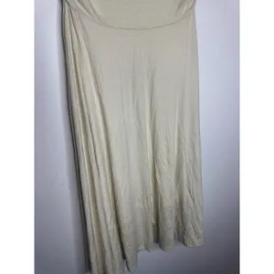 NWT OGL Move Ivory Lime Ruched Waist Flowy Maxi Skirt Size Medium Stretch thumbnail 12