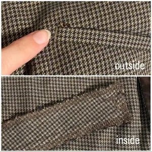 Zara Basic Brown Mini Houndstooth Check High Rise Trouser Pants thumbnail 3