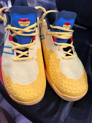 New Balance Fresh Foam X Lav V2 in the "Egg Yolk/True Red" colorway thumbnail 7