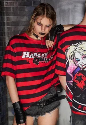 Harley Quinn striped shirt - XXL thumbnail 1