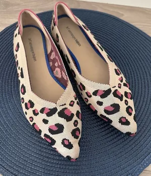 Jet' accompagne‎ Toujours Leopard Animal Print Knit Washable Ballet Flats EU 39 thumbnail 1