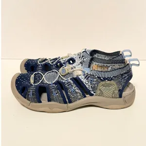 Keen EVOFIT ONE Sandals Sz 6 Blue Knit Bungee Lace Outdoor Water Shoes Gorpcore thumbnail 3