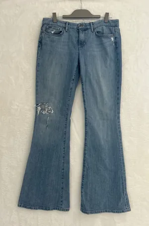 Joes Jeans Stardust Bootcut Jeans Light Wash Distressed Denim Blue Size 31 thumbnail 1