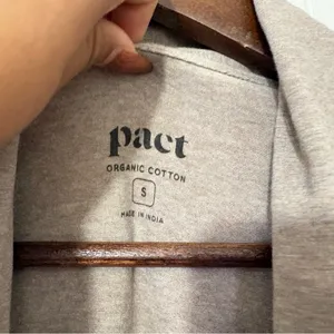 Pact Luxe Essential Swing Cardigan S Taupe Open Front Lightweight thumbnail 5