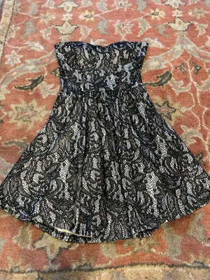 Miami Dress Black Lace Homecoming thumbnail 1