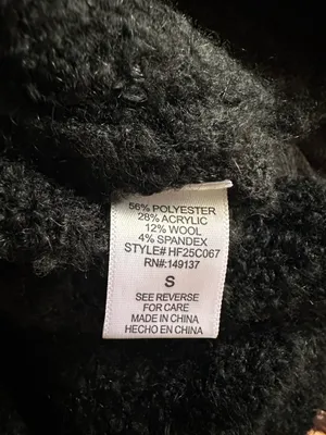 HYFVE Black Fuzzy Rosette Oversized Poncho Cardigan thumbnail 8