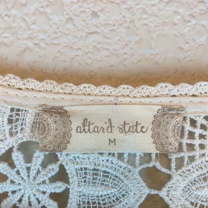 Altar'd State womens crochet blouse sz M boho cottage core hippie girly preppy thumbnail 2