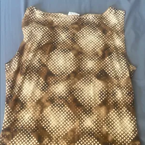 A'Gaci Sleeveless Brown Geo Print Tank thumbnail 4