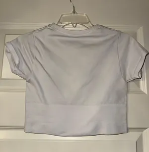 Arie White Athletic Crop Top  thumbnail 3