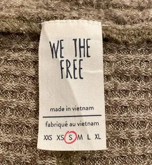 We The Free boat neck top Small Boat Neck Waffle Knit thumbnail 6