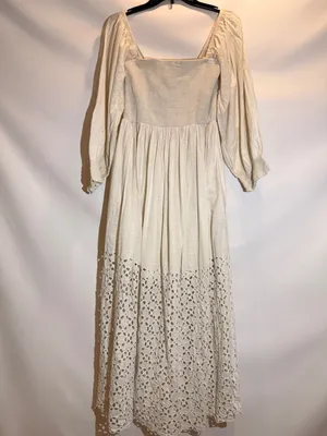 Free People Perfect Storm Black Embroidered Sheer Lace Midi Dress Size M thumbnail 3
