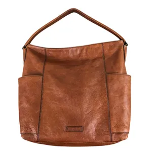 FOSSIL Jori Cow Leather Hobo Bag Exterior Pockets Brown Office Everyday Timeless thumbnail 5