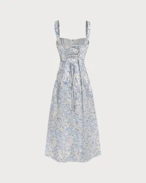 Amazon Floral Ruched Dress thumbnail 6
