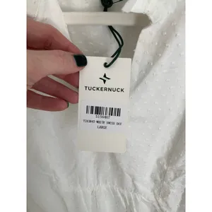 Tuckernuck White Swiss‎ Dot NWT Dress Size large thumbnail 2