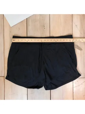 All In Motion NWOT Women's Black Tie Front Shorts Size XL thumbnail 4