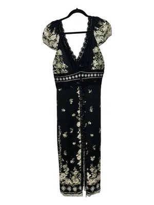 Alice + Olivia Rose Free Falling Floral Lace Midi Dress Size 10 NWT $695 thumbnail 5