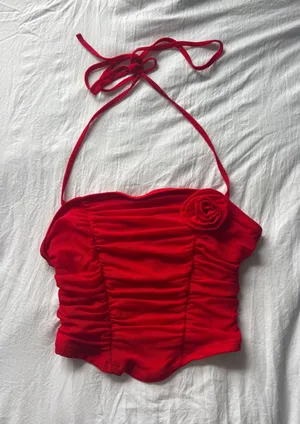 Red Rose Corset Top Size XS thumbnail 1