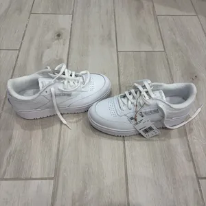 Reebok Club C Double Platform White Sneakers NWT - Women’s 7.5 thumbnail 6