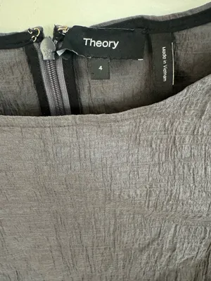 Theory Charcoal Gray Boatneck Mini Dress thumbnail 7