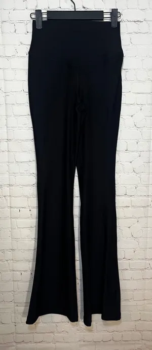 Yogalicious Felix Rib Sophia Flare Black Crossover High Waist Ribbed Leggings‎ S thumbnail 1