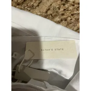Altar'd State Womens 32 White High Rise Wide Leg Trouser Jeans NWT thumbnail 3