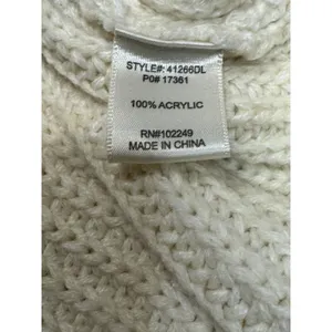 Skies Are Blue Small Oatmeal‎ Sweater Criss Cross Back Chunky Knit Cozy Casual thumbnail 10