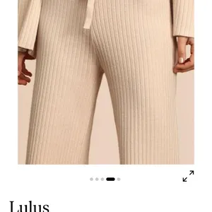 Lulus Cream Sweater Drawstring Pants | Size Medium-Like New thumbnail 3