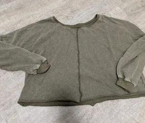 Hard Tail Olive Green Washed Sweater Size M thumbnail 1