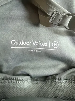 Outdoor Voices Exercise Dress Medium Green Built-In Shorts Strappy Back thumbnail 5