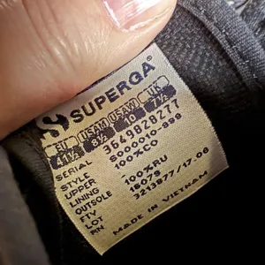 Superga 2750 Cotu Classic Shoes Women's 10 Black Low Top Canvas Sneakers Skater thumbnail 3