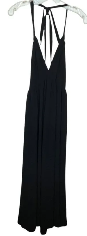 H&M Black Halter Maxi Dress thumbnail 1